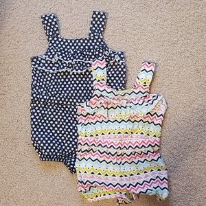 Bundle of 2 Baby Girl Summer Rompers